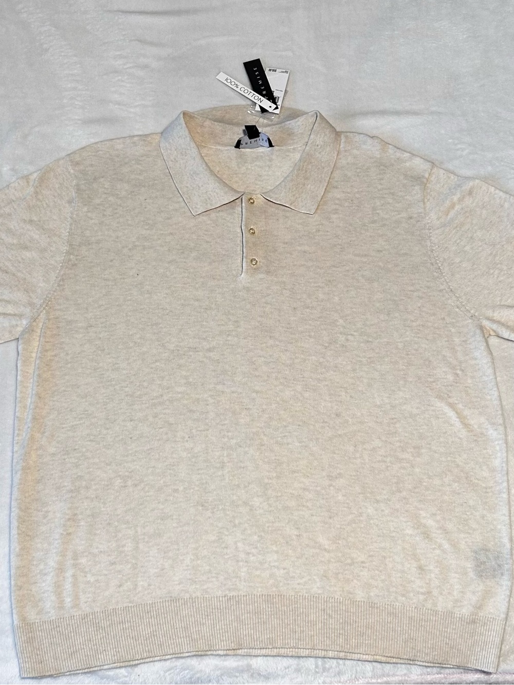 Premise Light Beige Polo Sweater